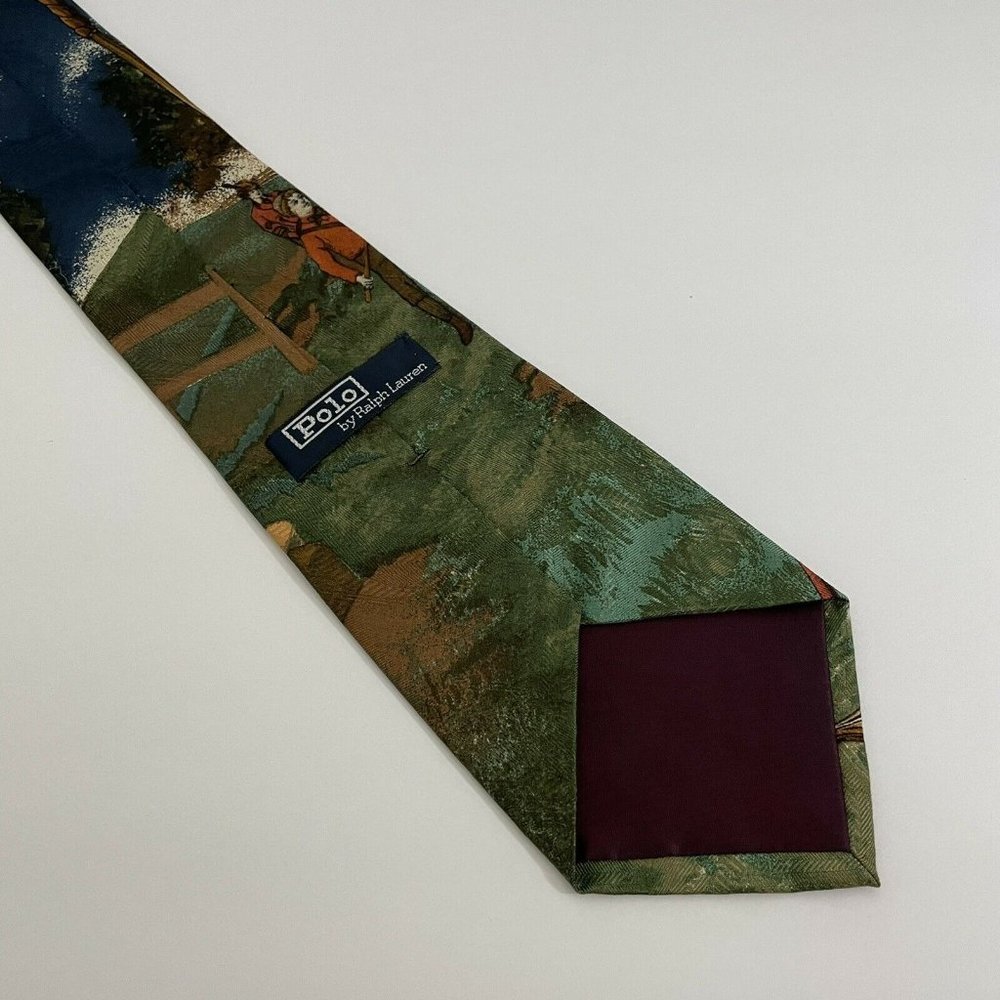 VINTAGE Polo RALPH LAUREN Silk GOLF CLUBS NECK TIE - Picture 4 of 7